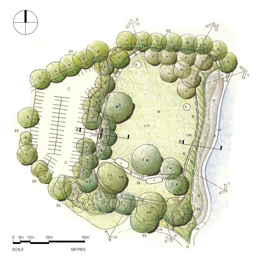 An artist's impression of landscape design concepts for Georges River Aquatic Facility.